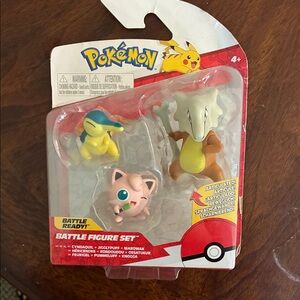 Pokémon Battle Figure Set - Cyndaquil, Jigglypuff & Marowak - Multicolor